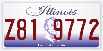 IL license plate Z819772