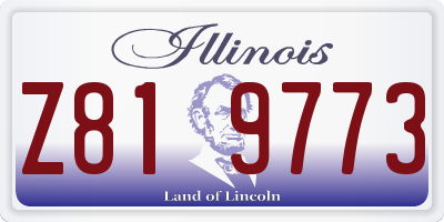 IL license plate Z819773