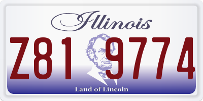 IL license plate Z819774