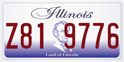 IL license plate Z819776