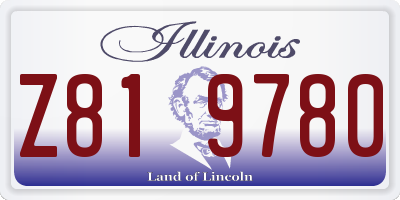 IL license plate Z819780