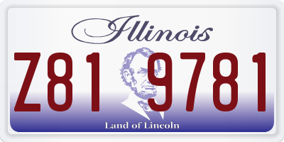 IL license plate Z819781