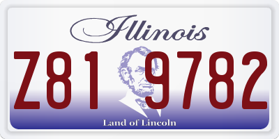 IL license plate Z819782