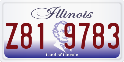 IL license plate Z819783