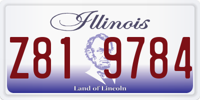 IL license plate Z819784