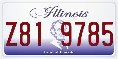 IL license plate Z819785