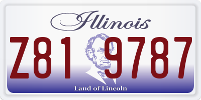 IL license plate Z819787