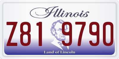 IL license plate Z819790