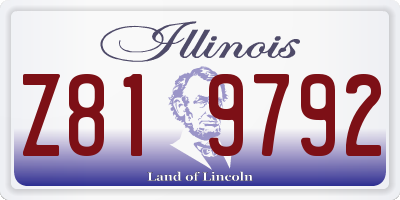 IL license plate Z819792