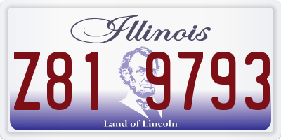IL license plate Z819793