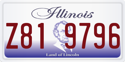 IL license plate Z819796