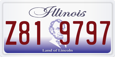 IL license plate Z819797
