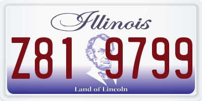 IL license plate Z819799