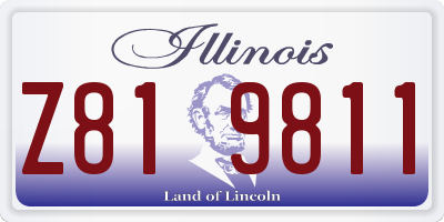 IL license plate Z819811