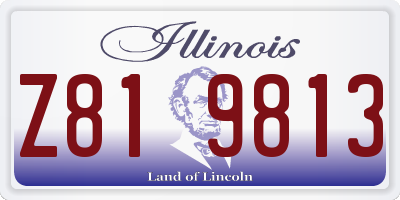 IL license plate Z819813