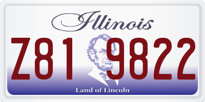 IL license plate Z819822