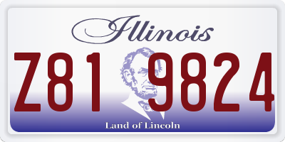 IL license plate Z819824