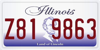 IL license plate Z819863