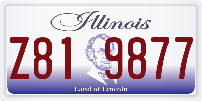 IL license plate Z819877