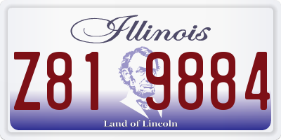 IL license plate Z819884