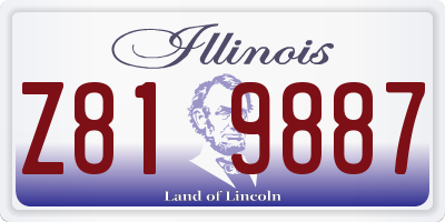 IL license plate Z819887