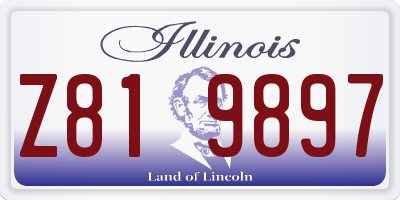 IL license plate Z819897