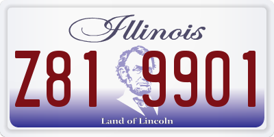IL license plate Z819901