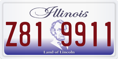 IL license plate Z819911