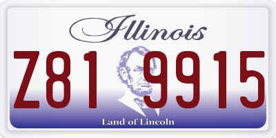 IL license plate Z819915
