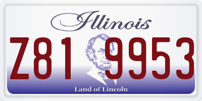 IL license plate Z819953
