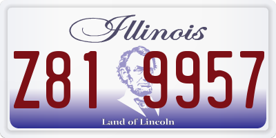 IL license plate Z819957