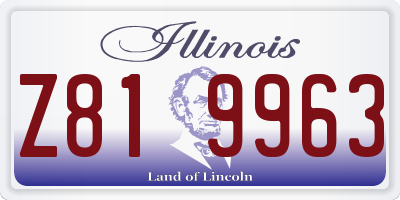 IL license plate Z819963