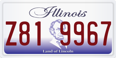 IL license plate Z819967
