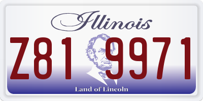 IL license plate Z819971