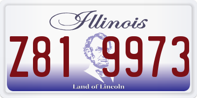 IL license plate Z819973