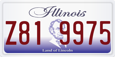 IL license plate Z819975