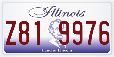 IL license plate Z819976