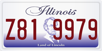 IL license plate Z819979