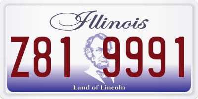 IL license plate Z819991