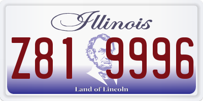 IL license plate Z819996