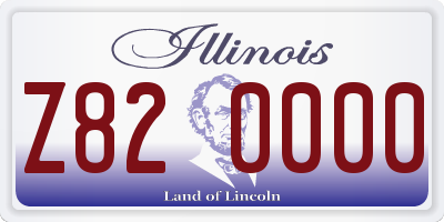 IL license plate Z820000