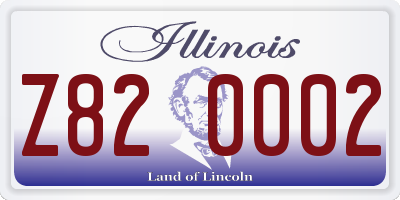 IL license plate Z820002