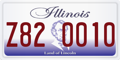 IL license plate Z820010