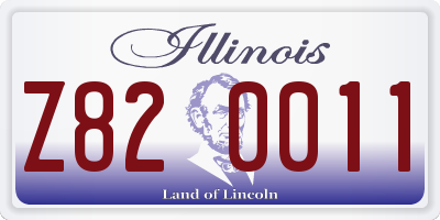 IL license plate Z820011