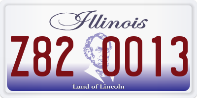 IL license plate Z820013