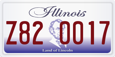 IL license plate Z820017
