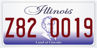 IL license plate Z820019