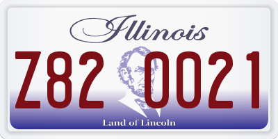 IL license plate Z820021