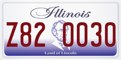 IL license plate Z820030