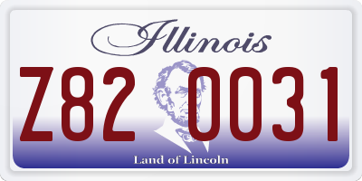IL license plate Z820031